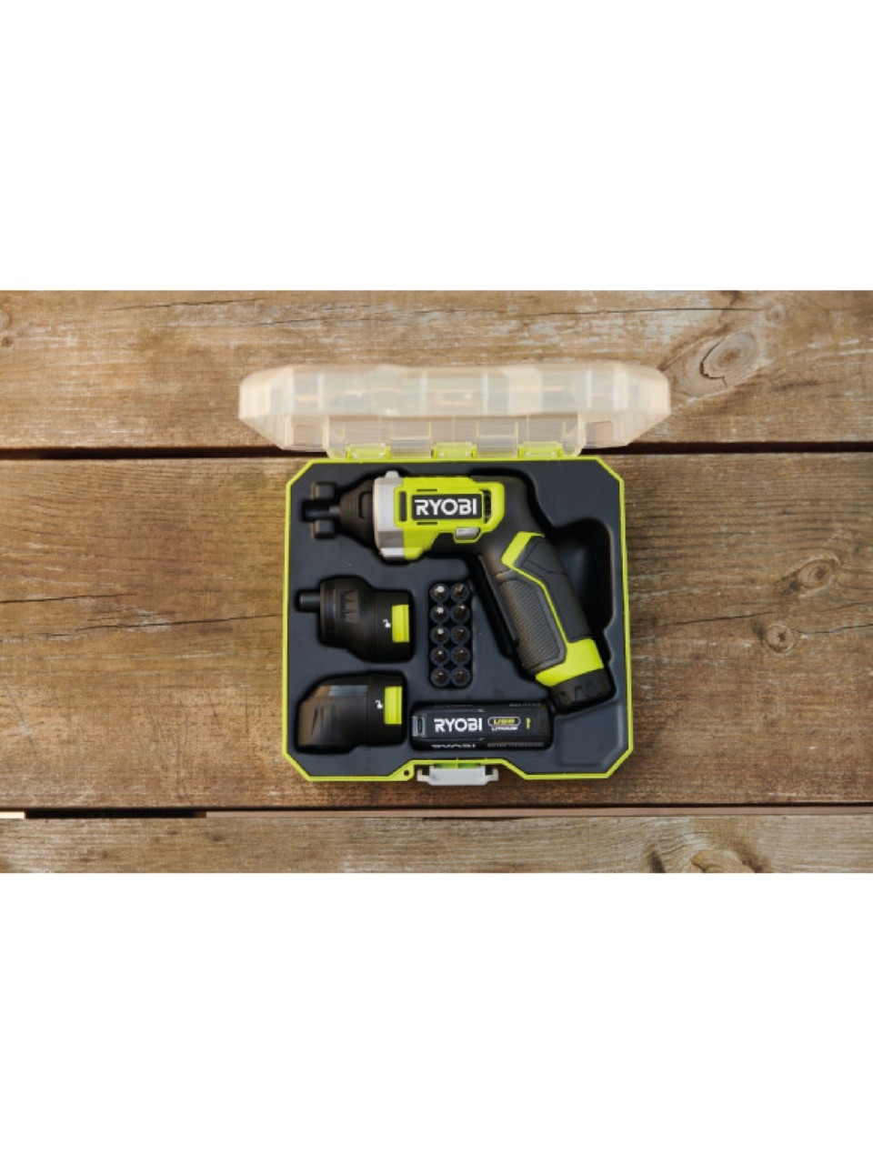 Ryobi RSD4-120TA2 4V Akülü Tornavida - Köşe + Ofset Başlık Seti