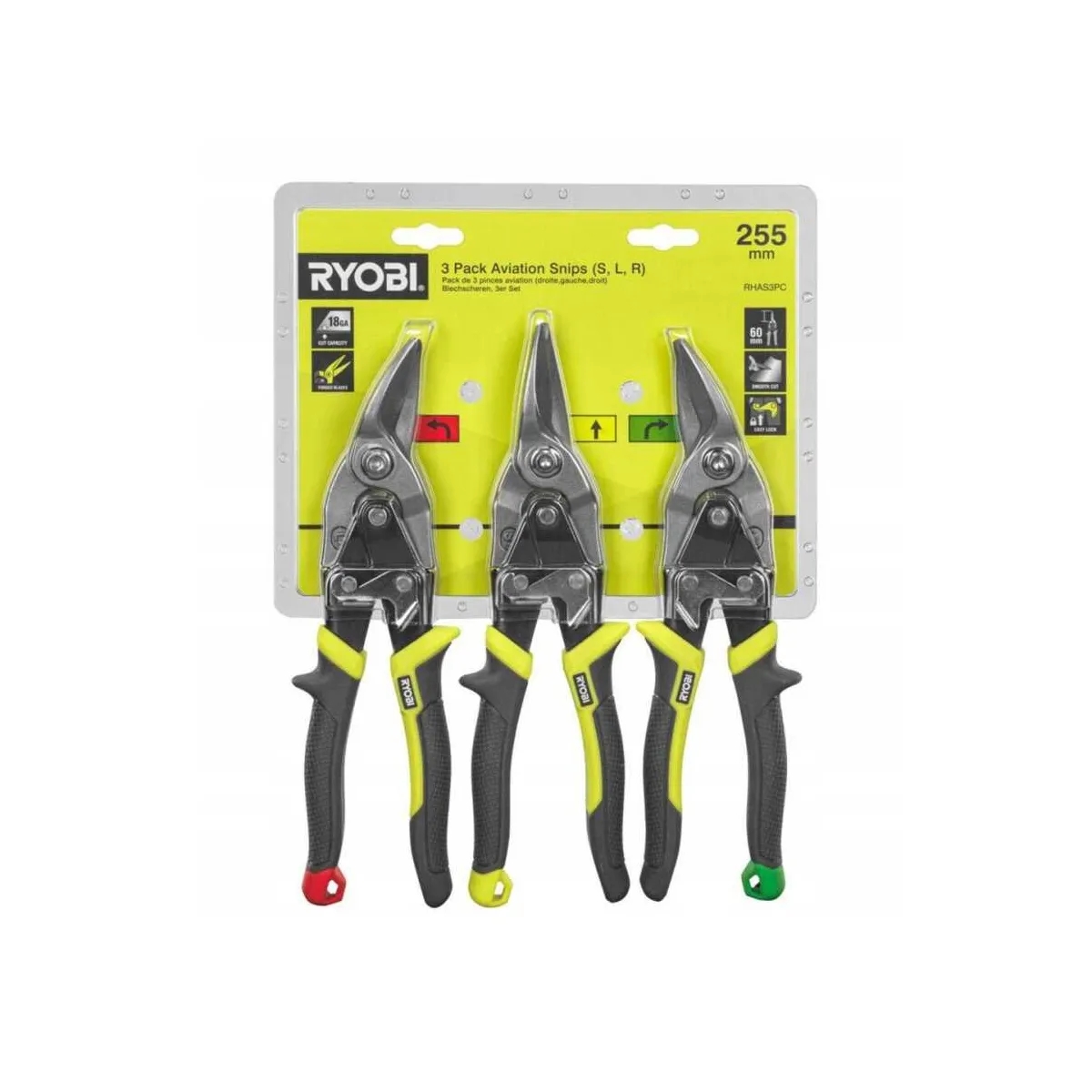 Ryobi RHAS3PC 3 Parça Kaportacı Makas Seti