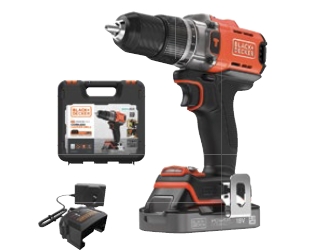 Black+Decker BCD383D1XK 18V 2.0AH Darbeli Matkap