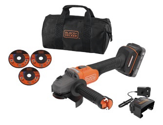 Black+Decker BCG6L8D1S 18V 2.0AH Kömürsüz 125mm Avuç Taşlama Kiti