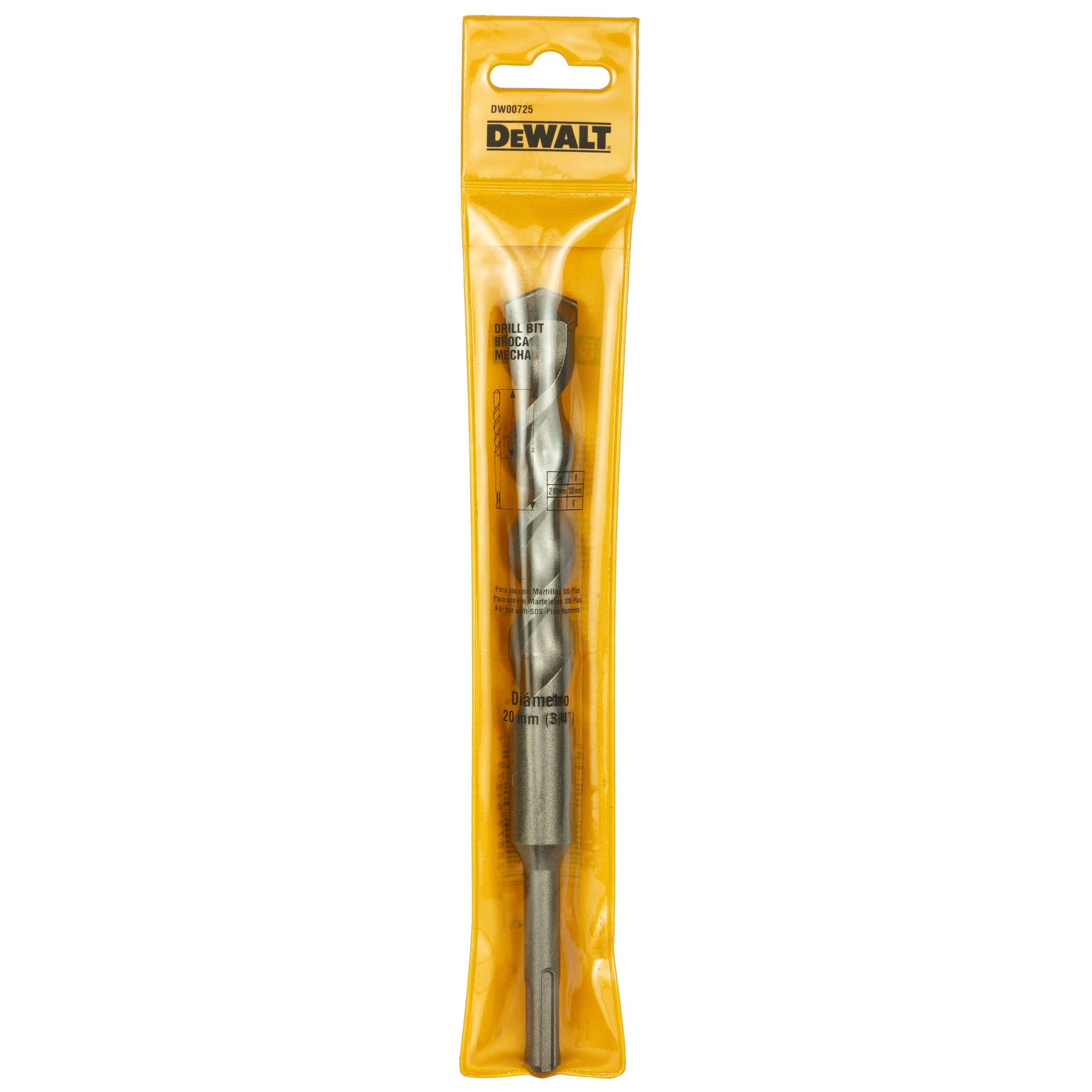 Dewalt DW00725 20x200mm SDS-PLUS Delici Matkap Ucu-Ekonomik Seri