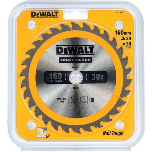 Dewalt DT1932 160*20 Ahşap Kesim Testere 30 Diş