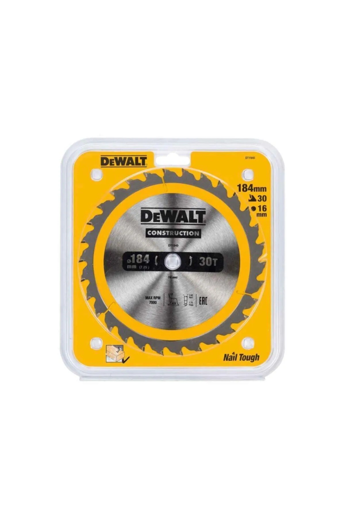 Dewalt DT1940 184*16 Ahşap Kesim Testere 30 Diş