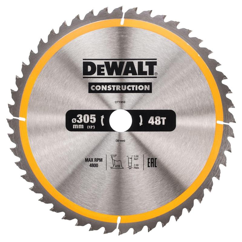 Dewalt DT1959 305*30 Ahşap Kesim Testere 48 Diş