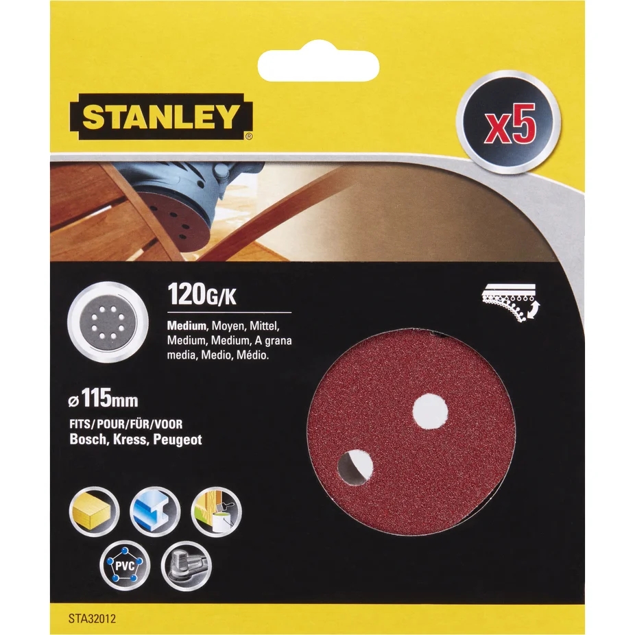 Stanley STA32012 120 Kum 115mm Zımpara