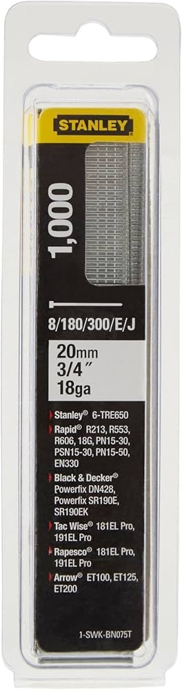Stanley 1-SWK-BN075T 20mm İnce İşlem Çivi