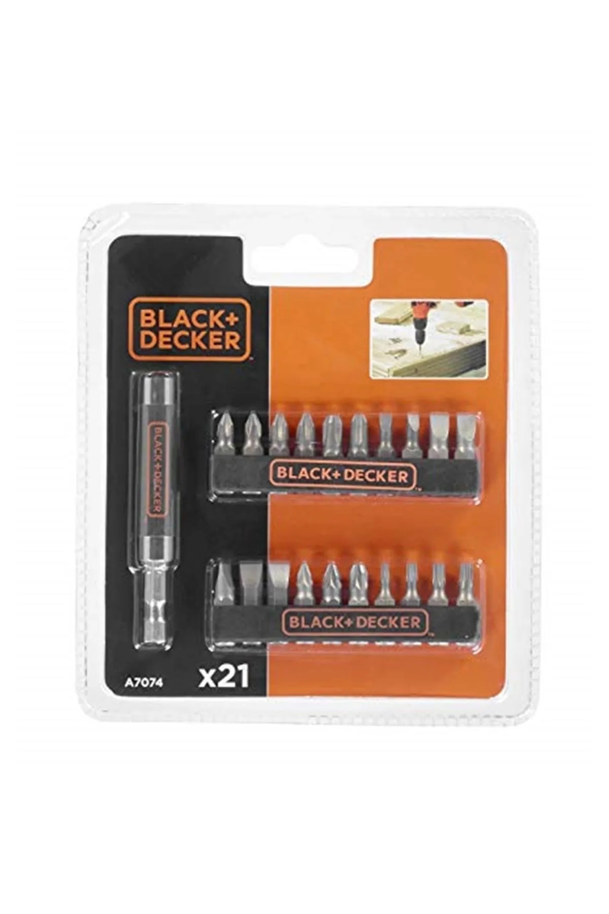 Black+Decker A7074 21 Parça Vidalama Seti