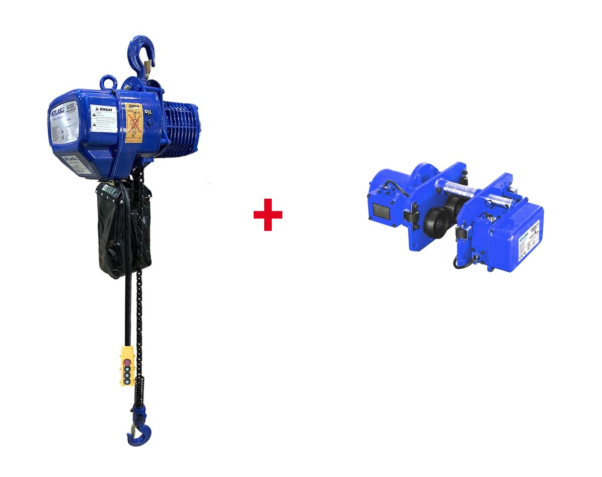 AtlasPRO ATZCE3-12-4 3 Ton 12 Metre 4 Hareketli Elektrikli Zincirli Vinç