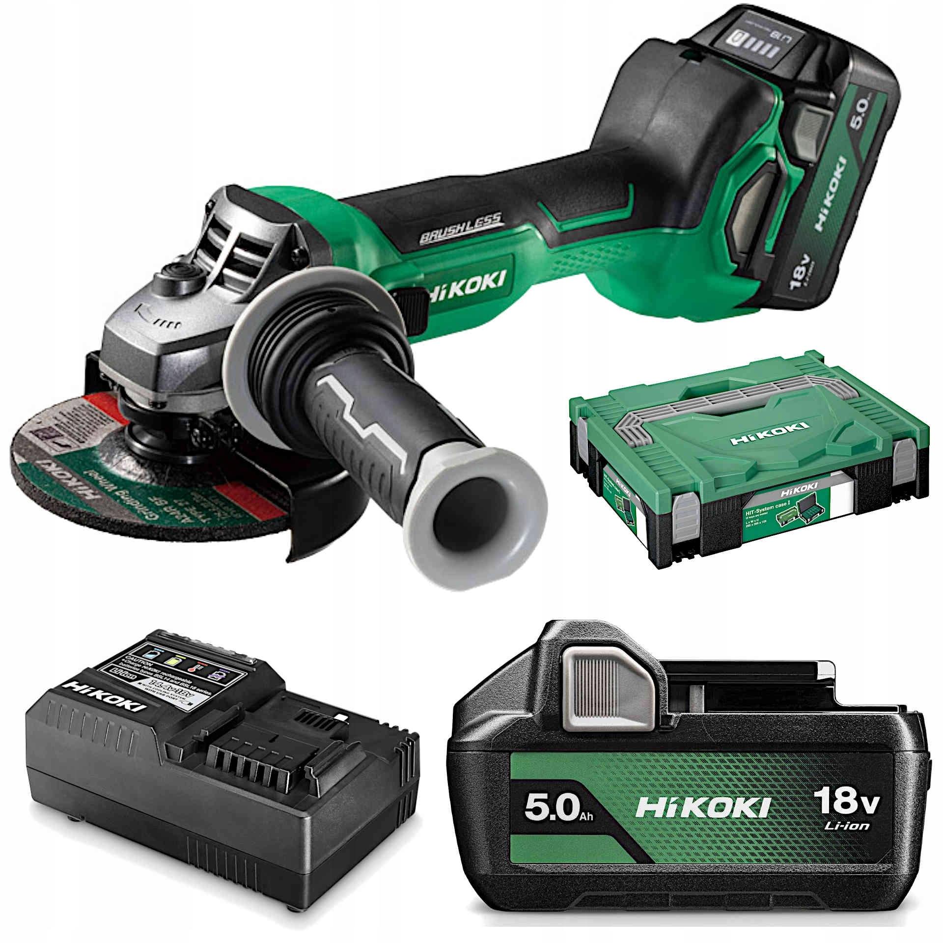 Hikoki G1813DA 125mm 18V Akülü Avuç Taslama 2x5.0Ah