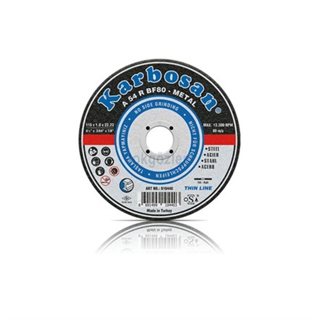 Karbosan 910440 115x1.0x22.23 İnce Kesme Diski 25’li Kutu