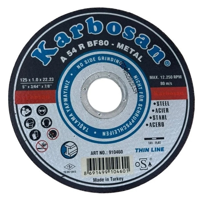 Karbosan 910460 125x1.0x22.23 İnce Kesme Diski 25’li Kutu