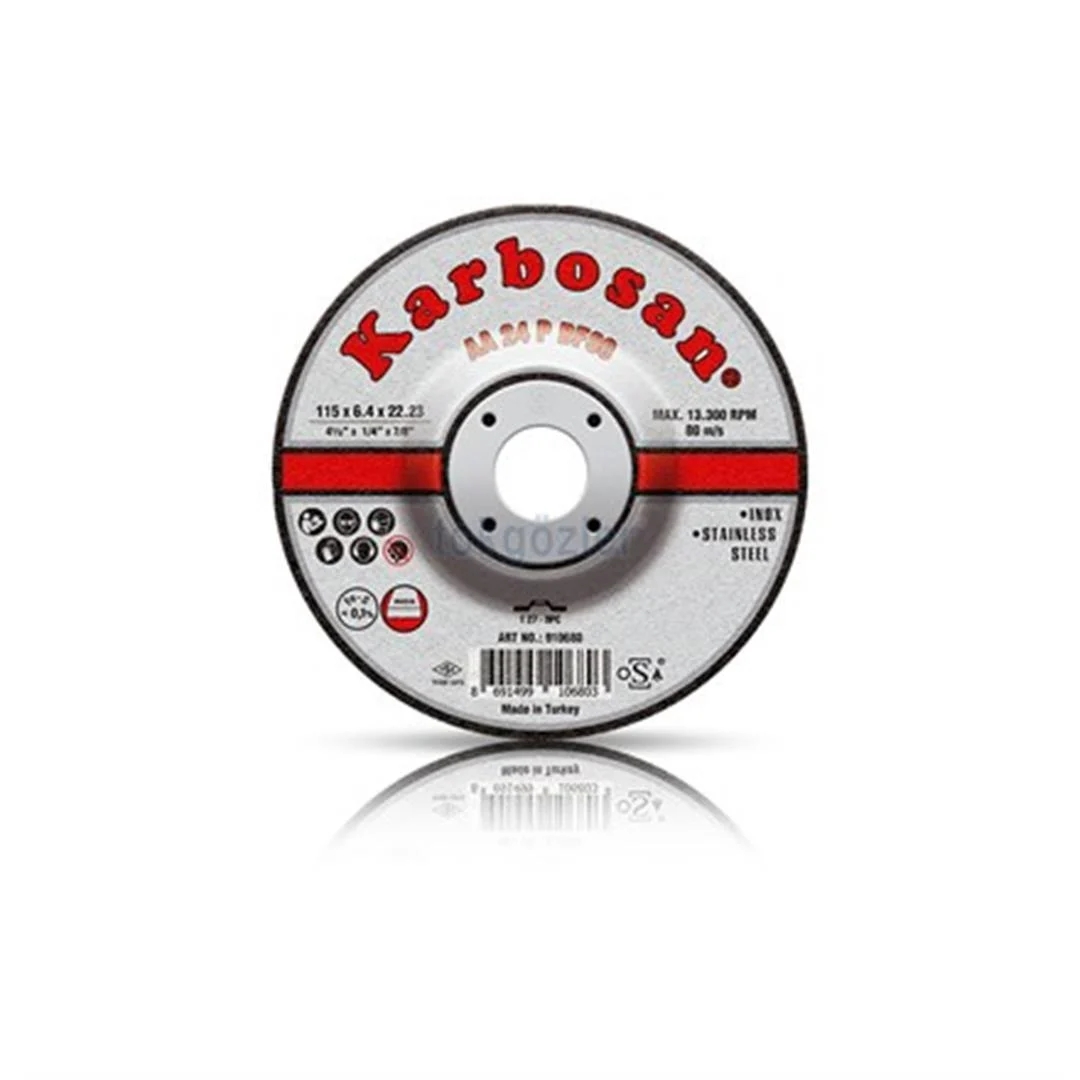 Karbosan 910680 115x6.4x22.23 Taşlama Diski 25’li Kutu (İnox)