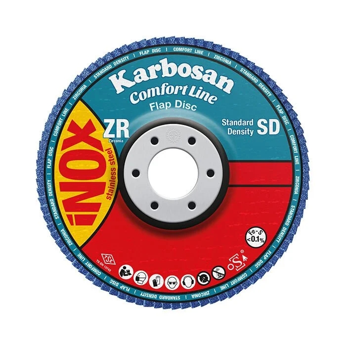 Karbosan 982380 60 Kum 125x22.23 ZR Comfort Line Flap Disk 10’lu