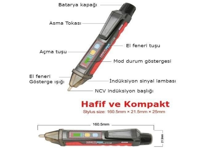 Unit UT12E Temassız Voltaj Test Kalemi