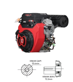 Kama GK740HE 22Hp Benzinli İpli-Marşlı Motor Kamalı