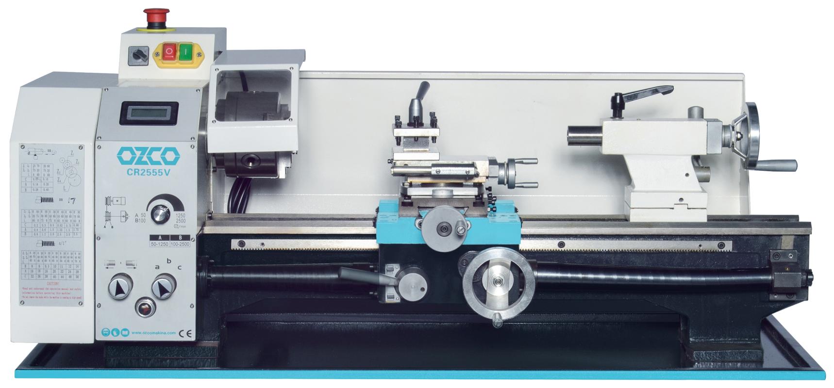 Ozco CR2555V 1100W Masa Üstü Torna Makinası