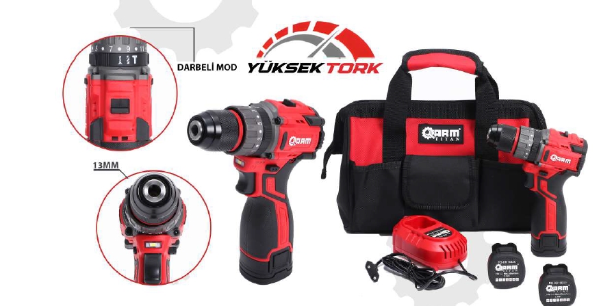 Arm RB-DB16T-W 13mm 16V Akülü Vidalama 60Nm 2x2.0Ah