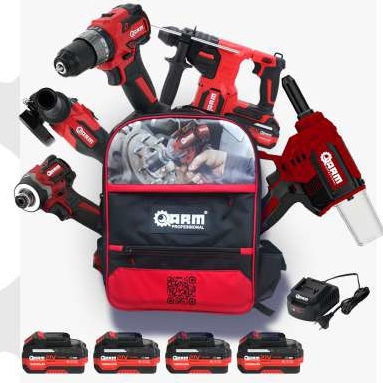 Arm 5’li Montaj Set 4x4.0Ah Akü + Şarj Aleti