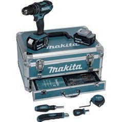 Makita DHP482RFX9 18V Akülü 96 Parça Uç Seti 2x3.0Ah