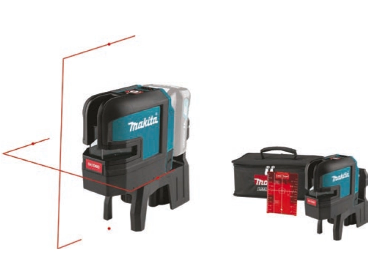 Makita SK106DZ 12V 4 Nokta Kırmızı Çapraz Çizgi Lazeri (Aküsüz)