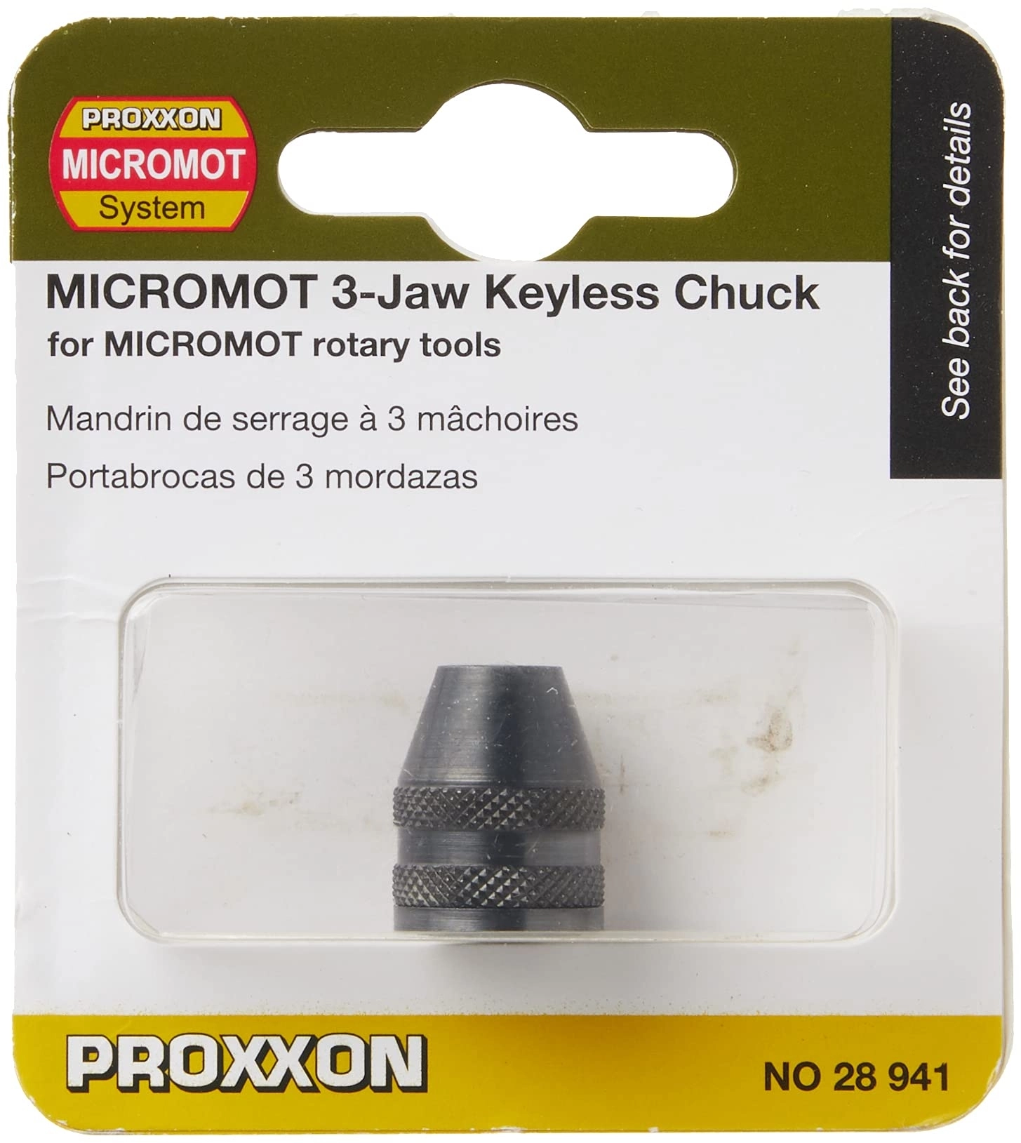 Proxxon 28941 Üç Çeneli Çelik Mandren