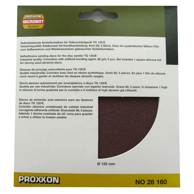Proxxon 28160 80 Kum Zımpara 5’li (TG125/E)