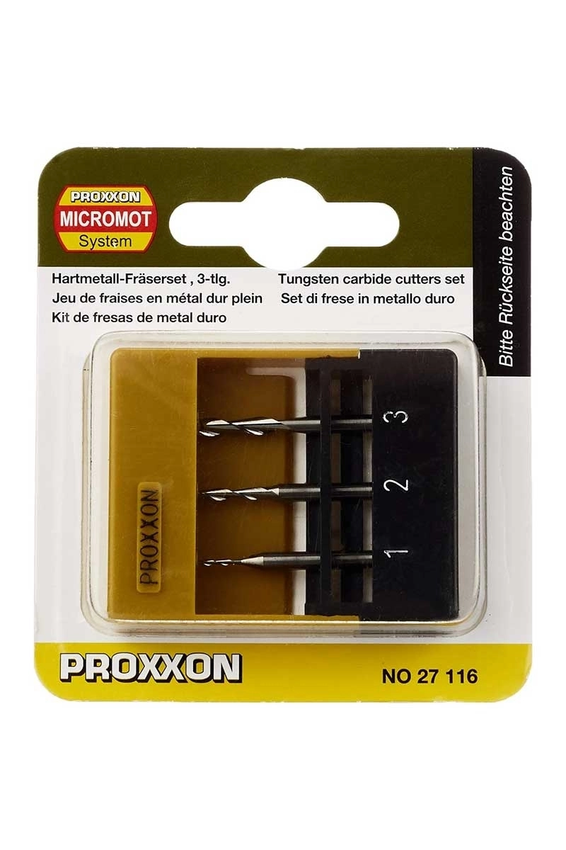 Proxxon 27116 MF70 Freze İçin 3’lü Tungsten Freze