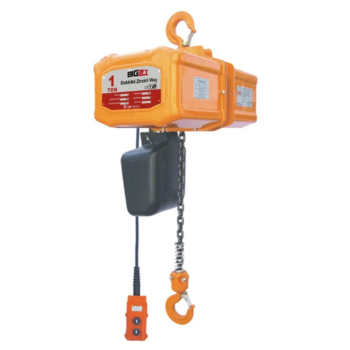 Biglift BIGVINC1 1 Ton - 6 Metre  Elektrikli Zincirli Vinç