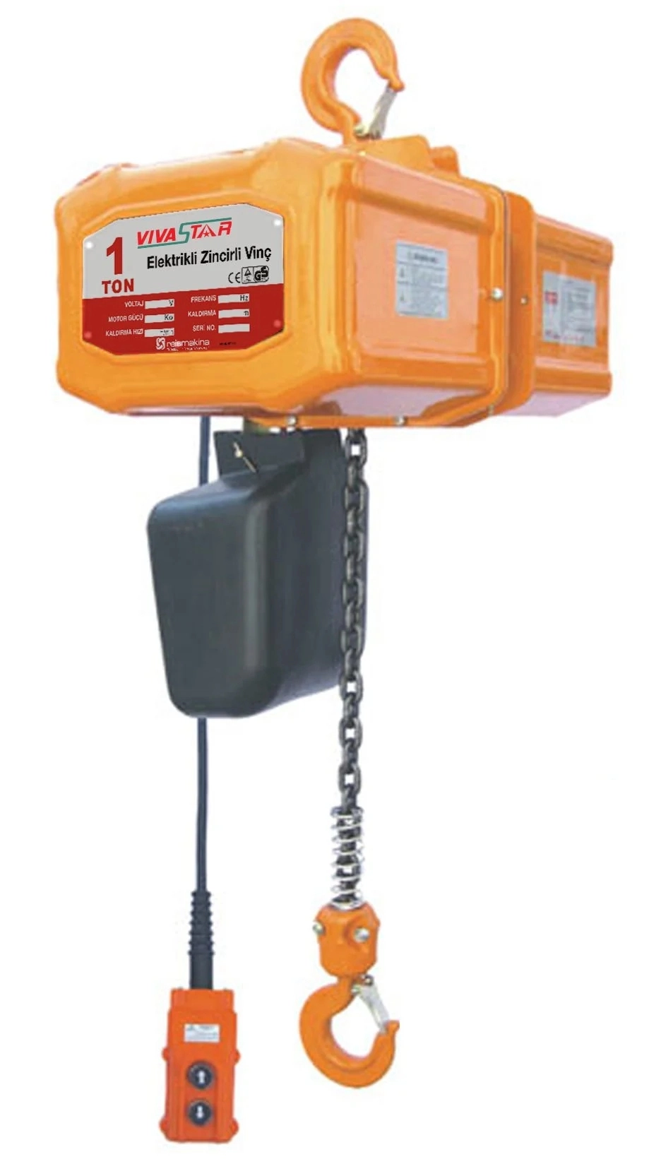 Viva Star VVVINC-2 Elektrikli Zincirli Vinç 2 Ton