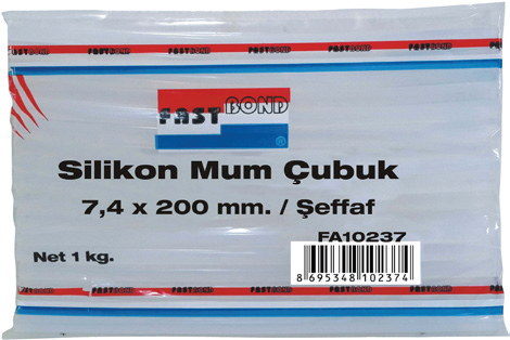 FastBond FA10237 Şeffaf İnce Silikon Mum Çubuk (1kg)