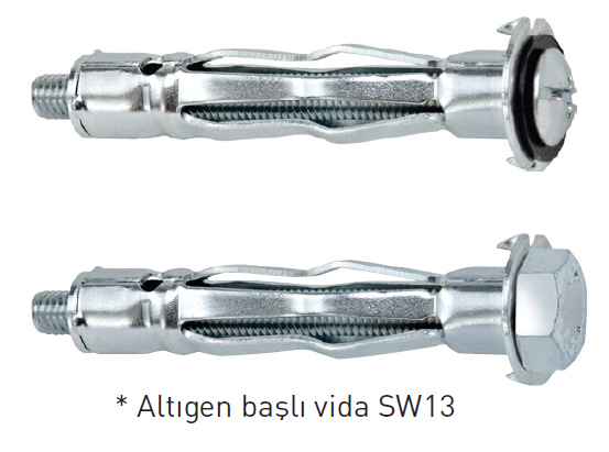 Mea 9438HRM 4-38 Metal Boşluk Dübeli
