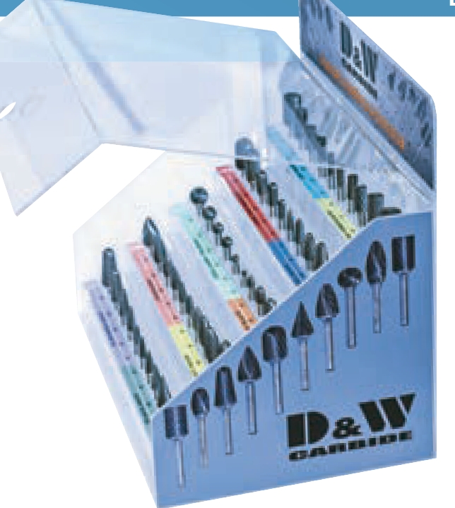 D&W DWFSET 50 Parça 6mm Saplı Karbür Kalıpçı Freze Seti