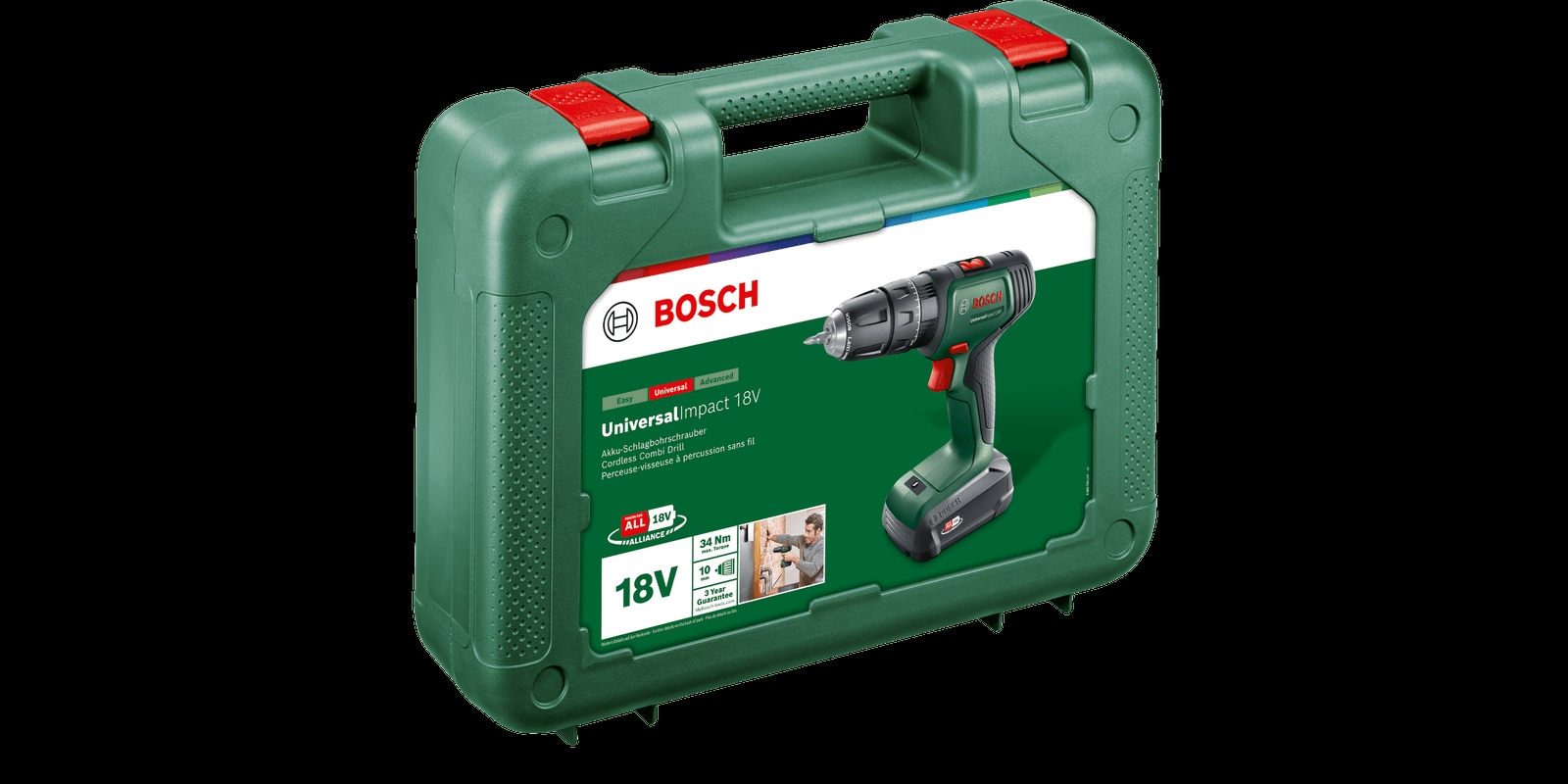 Bosch Akülü Darbeli Vidalama Matkabı UniversalImpact 18V (1 x 1,5 Ah Akü) - 06039D4101