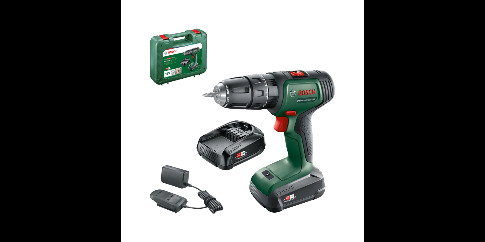 Bosch Akülü Darbeli Vidalama Matkabı UniversalImpact 18V (2 x 1,5 Ah Akü) - 06039D4102