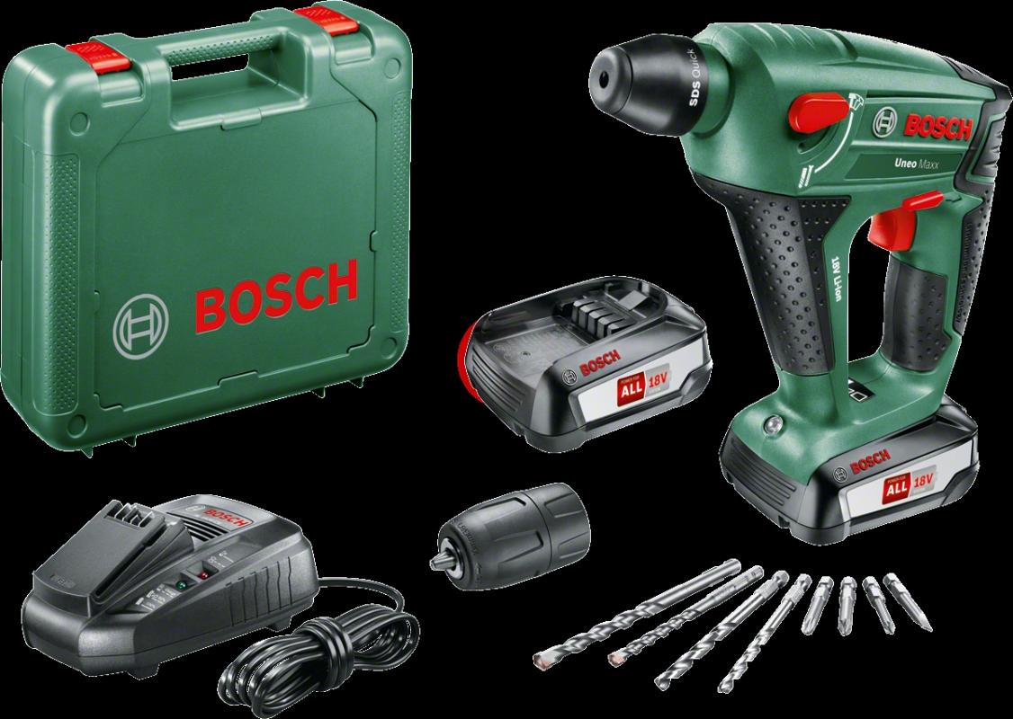 Bosch Akülü Darbeli Vidalama Matkabı Uneo Maxx (2 x 2,5 Ah Akü) - 0603952327