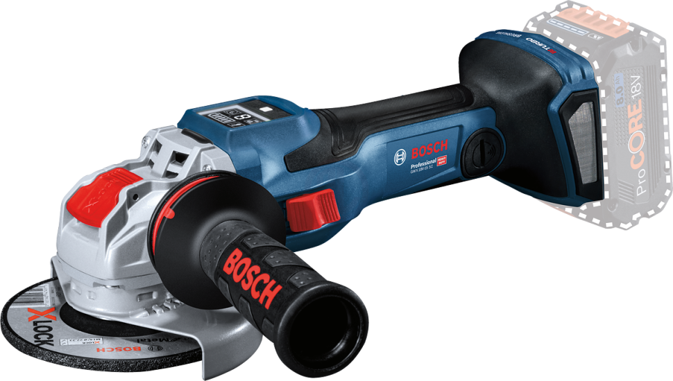 Bosch Akülü Avuç Taşlama Makinesi X-Lock GWX 18V-15 SC (Aküsüz) (125 mm) - 06019H6500