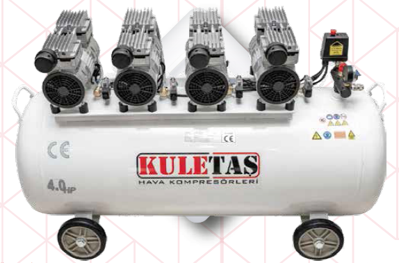 Kuletaş 200lt 4hp Sessiz Yağsız Hava Kompresörü