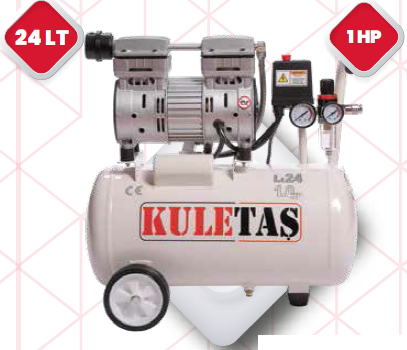 Kuletaş 24lt Sessiz Yağsız Hava Kompresörü