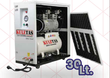 Kuletaş 30lt Kabinli Sessiz Hava Kompresörü