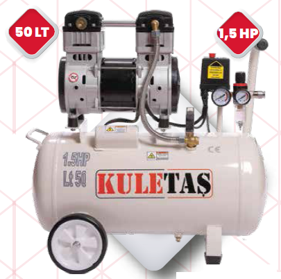 Kuletaş 50lt Sessiz Yağsız Hava Kompresörü