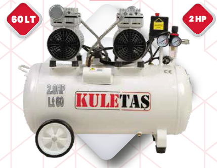 Kuletaş 60lt Sessiz Yağsız Hava Kompresörü