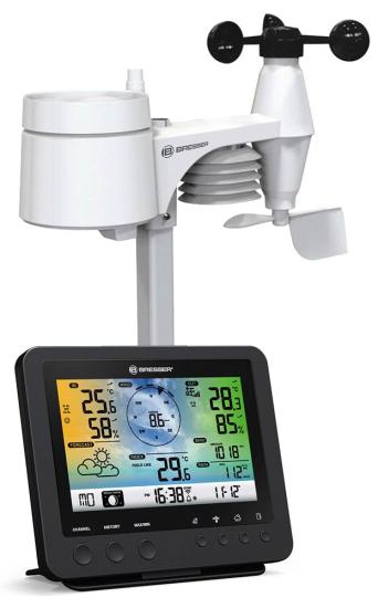 Bresser 5-in-1 Wi-Fi Weather Station with Colour Display, black