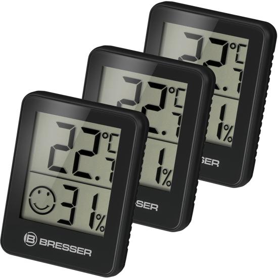 Bresser Temeo Hygro Indicator 3-unit Set, black