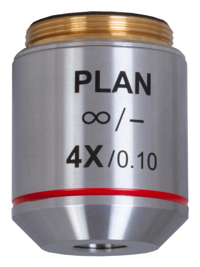 Levenhuk MED 4x Sonsuzluk Düzeltimli Plan Akromatik Objektif