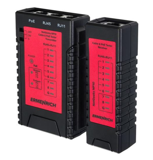 Ermenrich NetGeeks NP10 Kablo ve PoE Test Cihazı