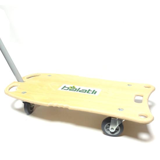 Balatlı Katlanabilir 200KG Ahşap Taşıma Arabası FW548