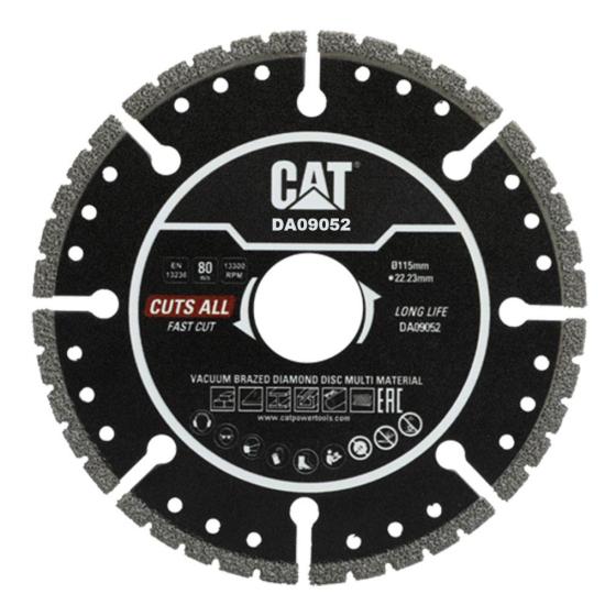 CAT DA09052 115mm Profesyonel Çelik, İnox, Alüminyum, PVC, Fayans, Çok Amaçlı Elmas Kesme Diski (Soketli, Aralıklı Kenar)
