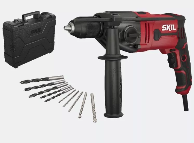 SKIL 6745GA 1050W Darbeli Matkap Çantalı + 10 Uç