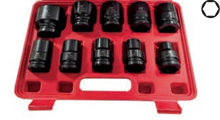 Nttools NDSET34 10 Parça 3/4’’ Altı Köşe CrMo Lokma Seti