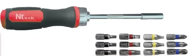 Nttools NCBMT12 Manyetik Bits Tutucu Uzun Tornavida 12 Bitsli